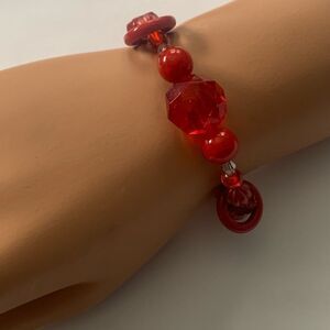 2/$25 Handmade Red Bead Bracelet